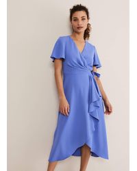 Phase Eight - Julissa Ruffle Wrap Midi Dress - Lyst