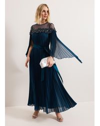Phase Eight - Mavery Beaded Pleated Maxi Dress - Lyst
