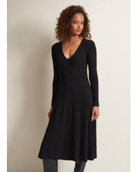 Phase Eight - 's Amberlyn Black Fit And Flare Midi Dress - Lyst