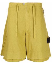 Stone Island Shadow Project Summer Shorts Chapter 2 Heavy Speckled Jersey - Green