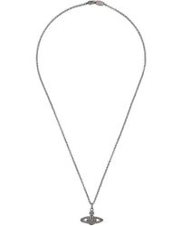 Vivienne Westwood Man. Mini Bas Relief Orb Pendant Necklace - Black
