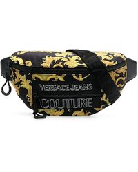 Versace Jeans Couture Baroque Print Crossbody Bag - Black