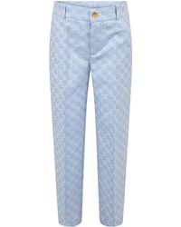 Gucci Light-blue Pants For Boy With Double Gg