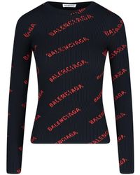 balenciaga logo sweater sale