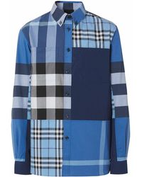 mens burberry button down