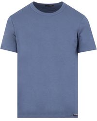 Tom Ford Crew Neck T-shirt Tshirt - Blue