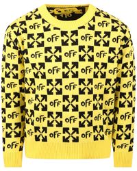Off-White c/o Virgil Abloh Sweat For Boy With Black Logo - Yellow