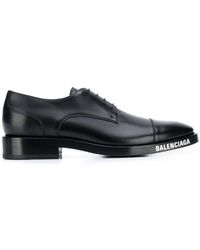 Balenciaga Black Leather Lace-up Shoes