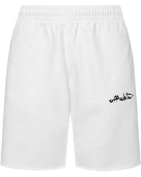 Homme Vêtements Shorts Shorts casual Short de sport à rayures Diag Coton Off-White c/o Virgil Abloh pour homme en coloris Blanc 