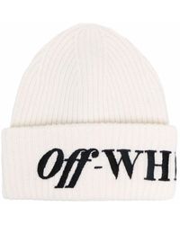 Off-White c/o Virgil Abloh White Hands Off Ribbed-knit Beanie