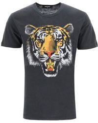 DSquared² Cotton 'orange Scouting' Tiger Print T-shirt in White for Men |  Lyst