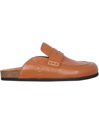 Brown JW Anderson Chain Ecofur Loafers in Chestnut Womens Shoes Flats and flat shoes Loafers and moccasins 