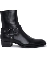Saint Laurent Wyatt Harness Boots - Black