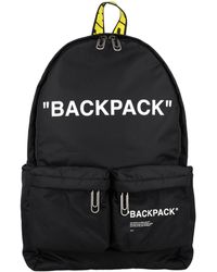 Save 4% for Men Off-White c/o Virgil Abloh Synthetic Arrow Nylon Backpack in Black White Black Mens Backpacks Off-White c/o Virgil Abloh Backpacks 