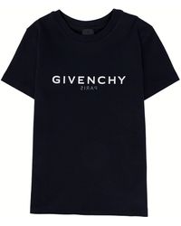 Givenchy Boy Cotton And T-shirt With Logo - Blue