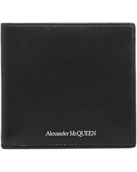 Alexander McQueen Logo Leather Bifold Wallet - Black