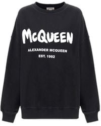 Alexander McQueen Alexander Mc Queen Graffiti Sweatshirt - Black