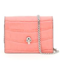 Alexander McQueen Skull Micro Bag With Chain - Pink