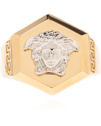 Versace - Ring With Signature Application - Lyst
