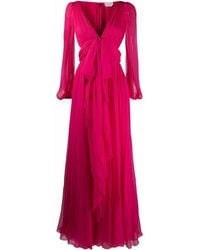 Alexander McQueen Bow Detail Evening Gown - Pink