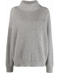 Brunello Cucinelli Chest Patch Pocket Sweater - Gray