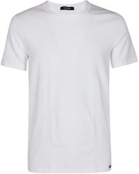 Tom Ford White Cotton Crew Neck T-shirt