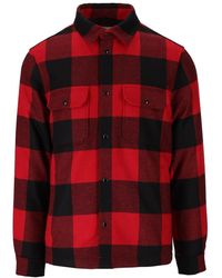 red and black overshirt