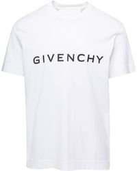 Givenchy - Brand-print Crewneck Cotton-jersey T-shirt X - Lyst