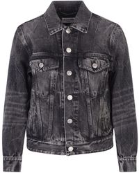 black balenciaga jean jacket