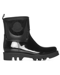 Black Womens Shoes Boots Ankle boots Moncler Ginette Rubber Rain Boots in Nero - Save 54% 