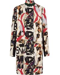 Burberry Silk Viscose Dress With Gold Stars - Save 33% | Lyst