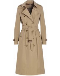 Burberry Chelsea Fitted Trench Coat - Natural