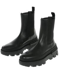 Moncler Other Materials Ankle Boots in Black | Lyst