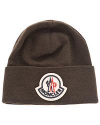 mens moncler beanie black