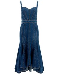 Alexander McQueen Denim Dress - Blue
