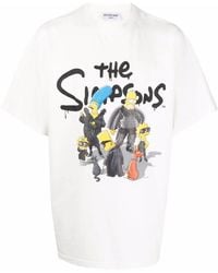 Balenciaga The Simpsons-print T-shirt - White