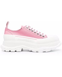 Alexander McQueen Pink Tread Slick Lace Up Shoes