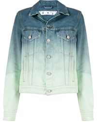 off white multicolor denim jacket