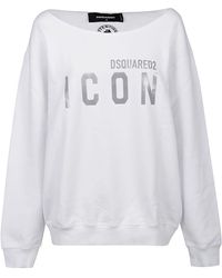 DSquared² Dsquared White Cotton Sweatshirt