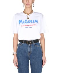 Alexander McQueen Corset Print Cotton T-shirt - Save 10% | Lyst