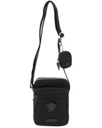 Versace La Medusa Nylon Crossbody Bag - Black