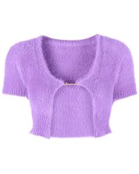 Jacquemus Knit Cardigan - Purple