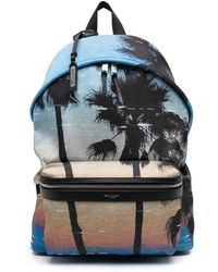 Saint Laurent Palms Sunset Backpack - Blue
