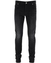 Balmain Slim Jeans Embossed Logo - Black
