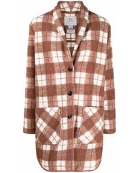 Woolrich Gentry Plaid-check Coat - Brown