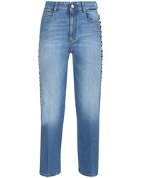 Womens Clothing Jeans Capri and cropped jeans Stella McCartney Denim Trousers Cropped in Blue 