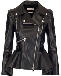 Alexander McQueen Black Leather "biker" Jacket