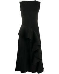Off-White c/o Virgil Abloh Ruffled-detail Knitted Dress - Black