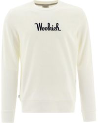 Woolrich Wosw0090mrut25448041 Cotton Sweatshirt - White