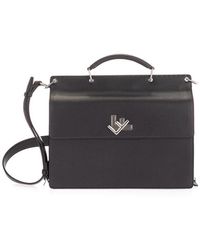 Fendi Rigid Double-face Briefcase - Black